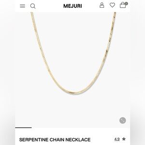 Mejuri Gold Serpentine Chain Necklace- 14k gold. 18 inch length